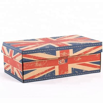 Laminación brillante Logo Printing Corrugated Shoe Box de encargo