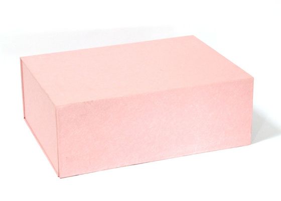 Cajas de regalo de papel recicladas plegables del rectángulo del rosa